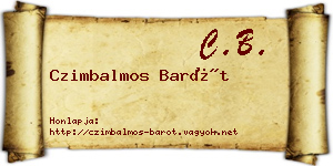 Czimbalmos Barót névjegykártya